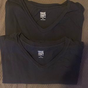 True Craft Black V Neck *two pack*